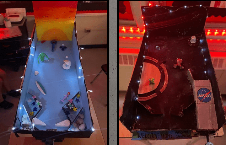 stem for kids shows two DIY pinball machines.