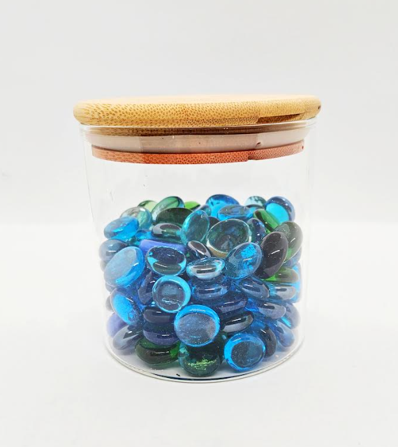 escape room ideas shows a jar with gems in it.