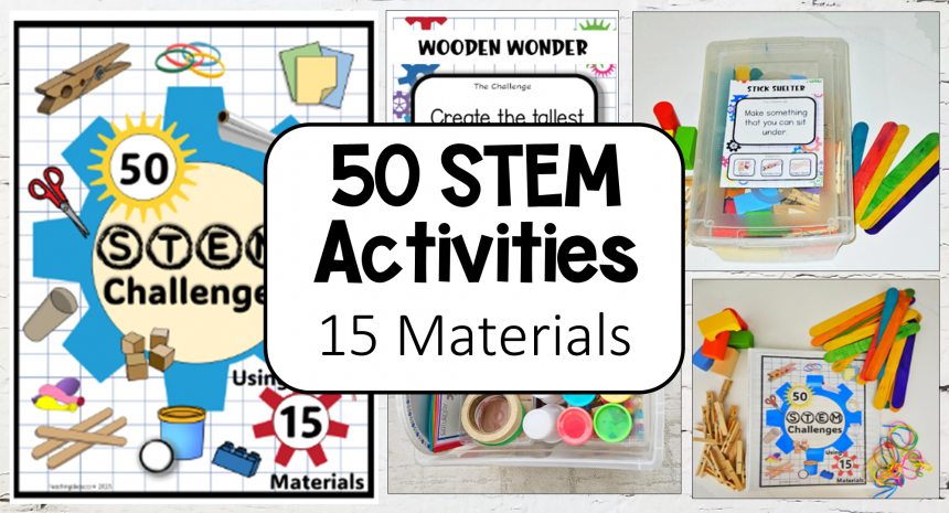 50 Simple STEM Activities using 15 Materials