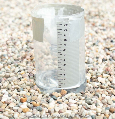 Summer Outdoor Learning Activities shows a jar with numbers up the side to measure the amount of water going in it.