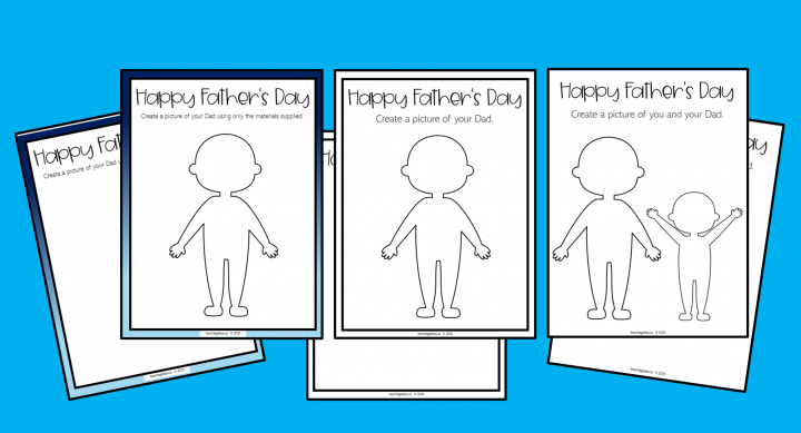 fathers day activity shows six printable pages.