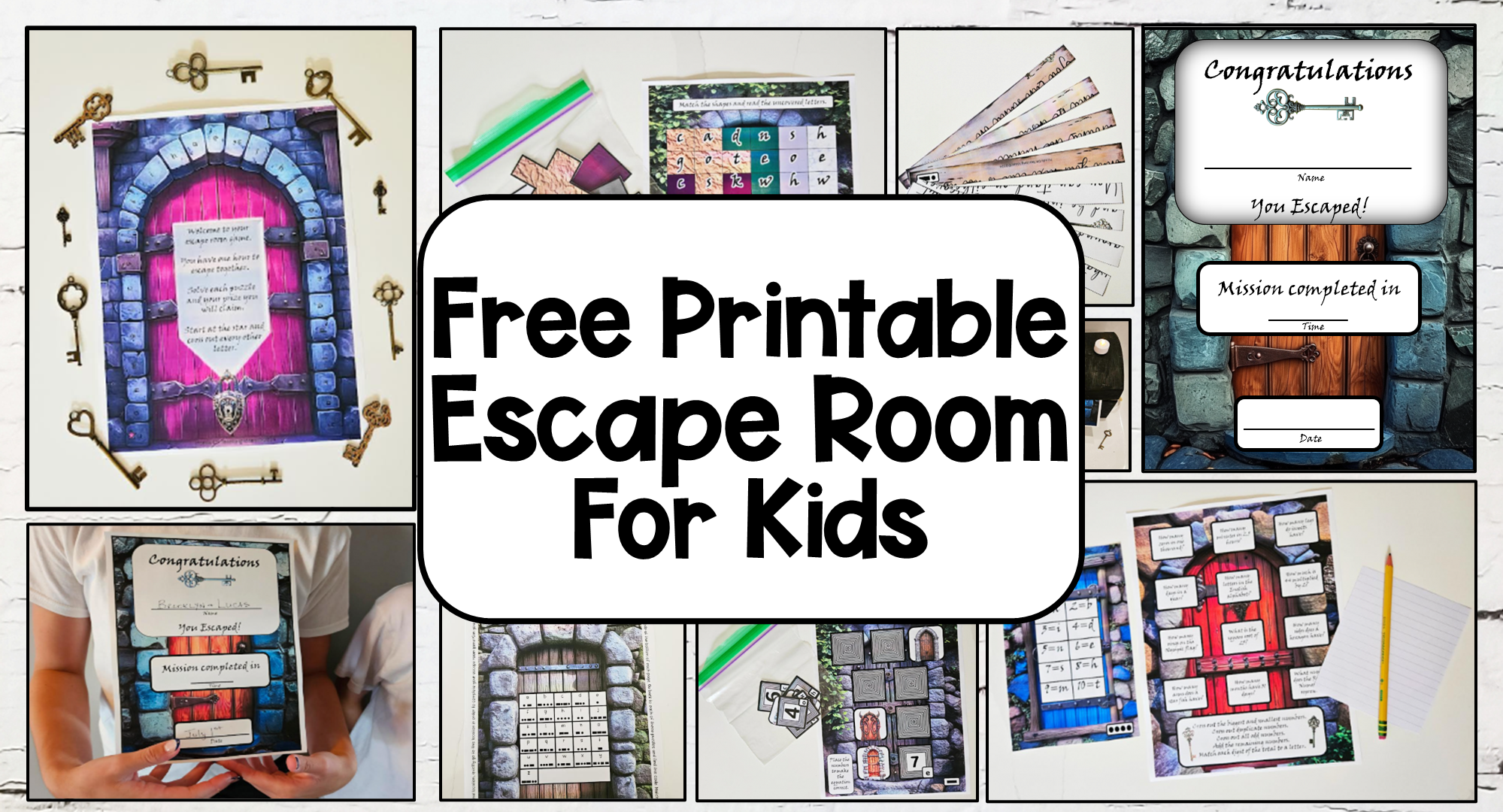 Free Printable Escape Room for Kids for Free Printable Escape Room Pdf