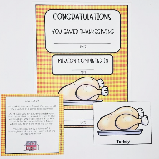 Thanksgiving Escape Room Set Up + Solutions - Hands-On Teaching Ideas