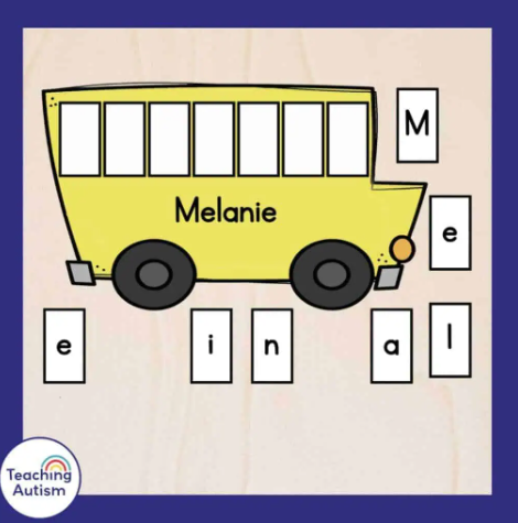 school bus craft shows a printable art activity.