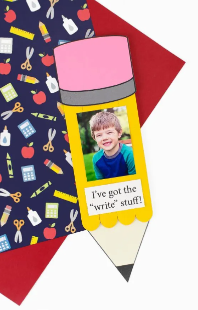 first day of school shows a pencil craft.