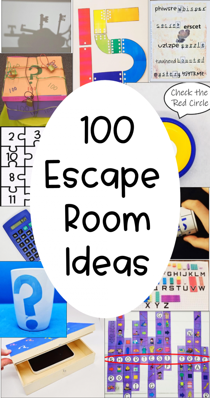 best escape room ideas shows a pinterest pin.