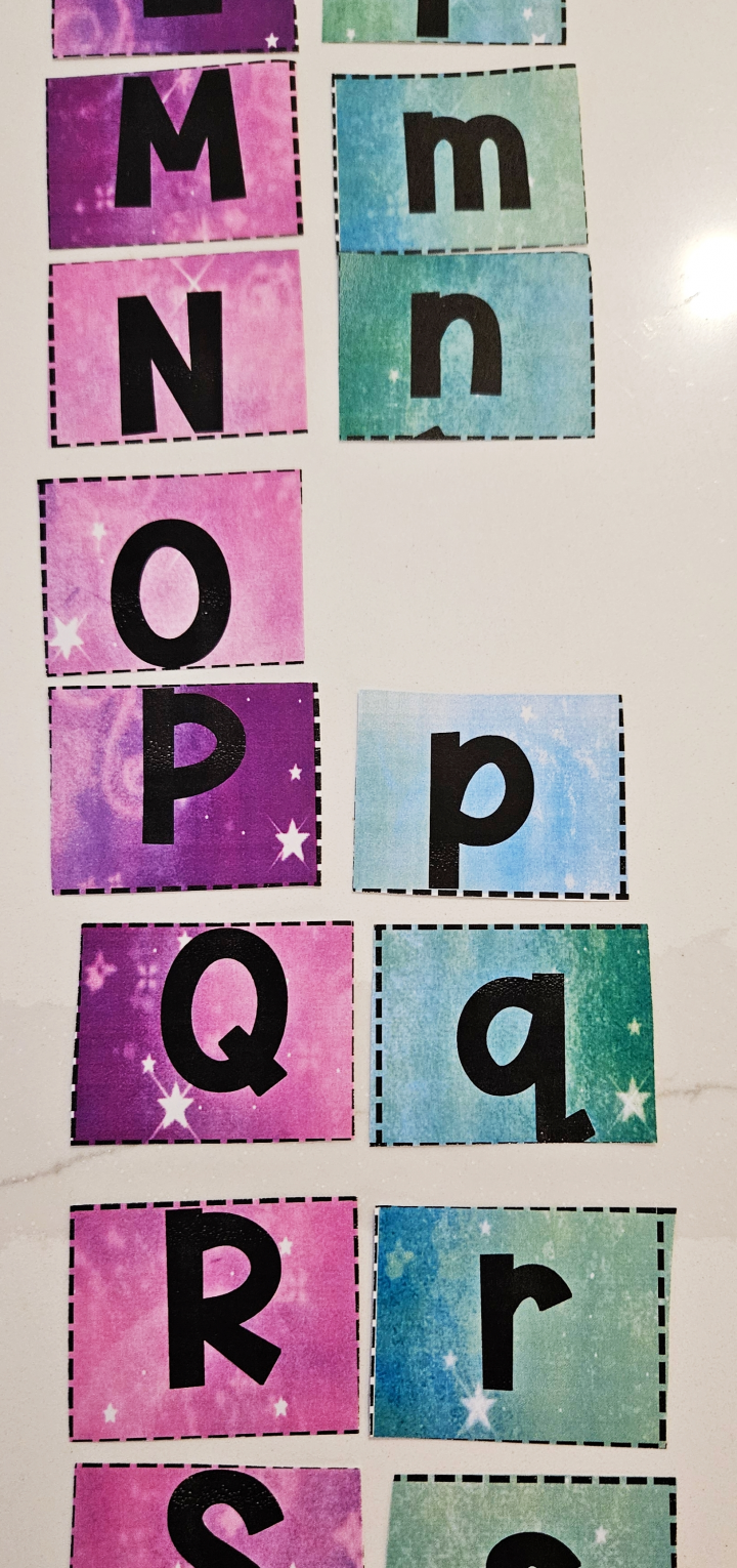 free printable escape room game shows capital and lower case letter and each has a match except the letter O.