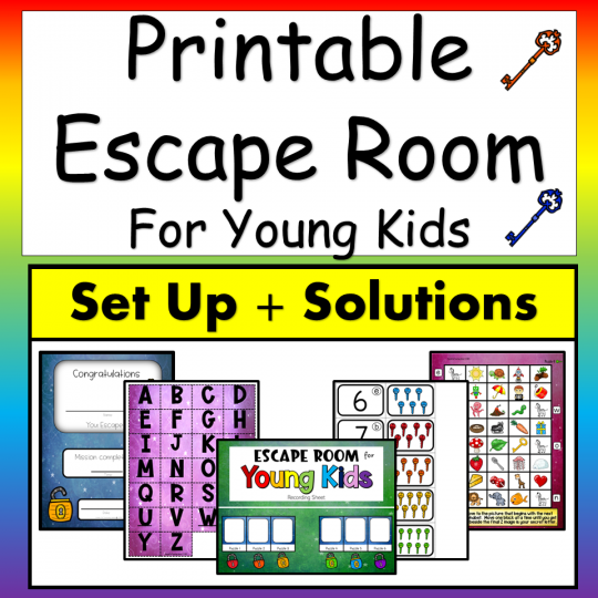 Printable Escape Room Game for Young Kids