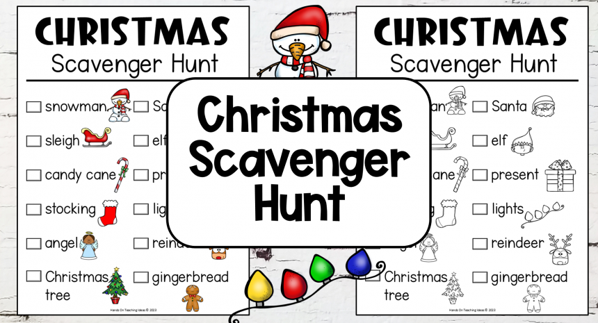 christmas scavenger hunt feature image Free Christmas Scavenger Hunt Printable