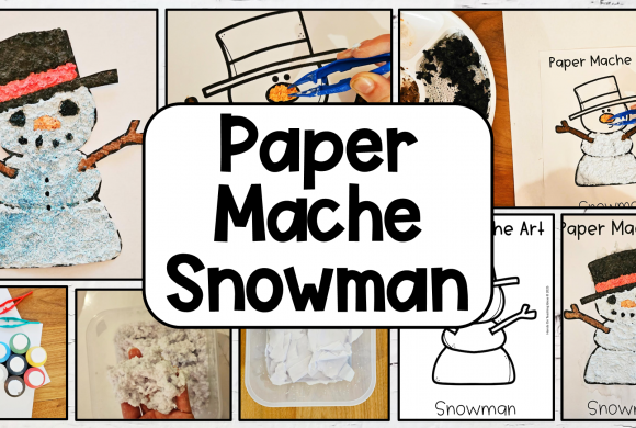 Easy Winter Paper Mache Idea for Kids