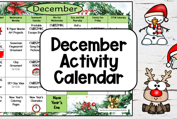 Free December Activity Calendar for Kids