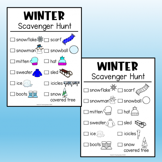 Free Winter Scavenger Hunt Printable