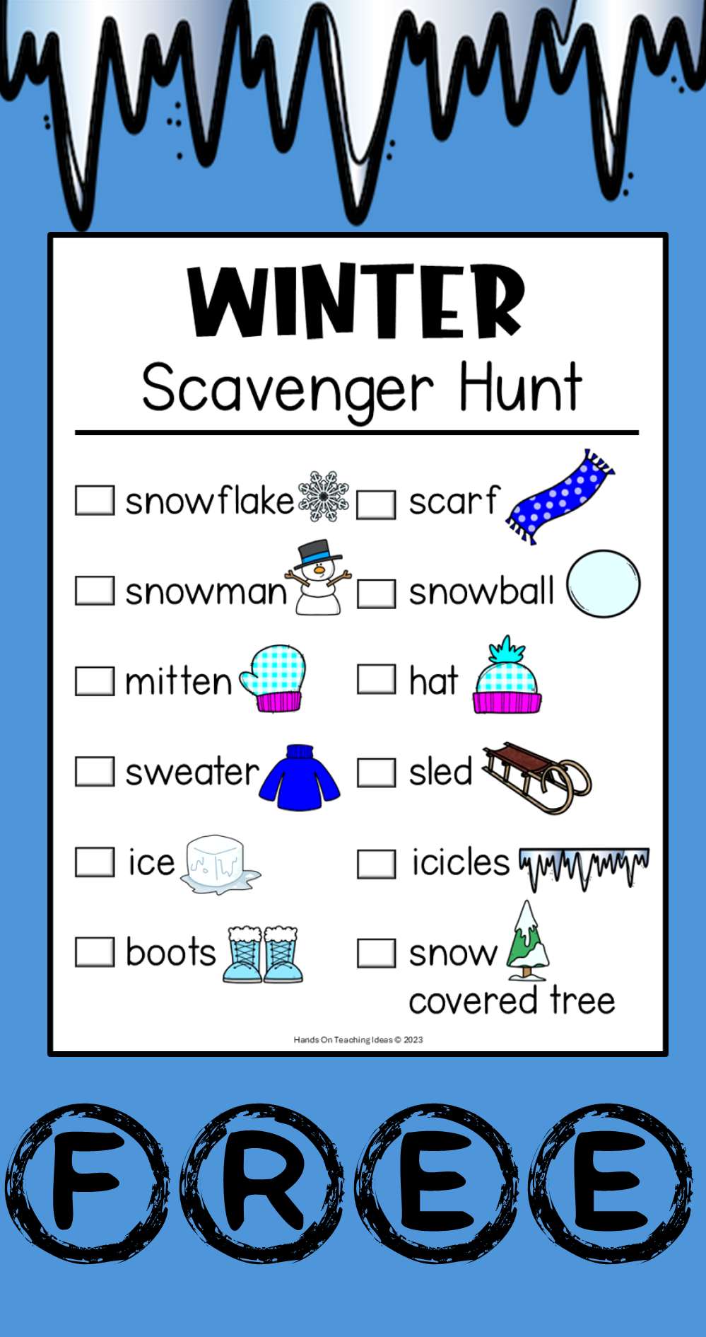 Free Winter Scavenger Hunt Printable