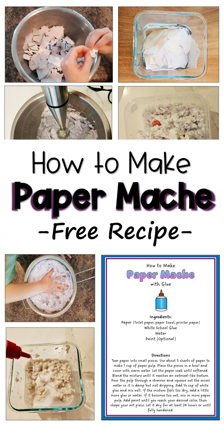 how to make paper mache shows a pinterest pin.