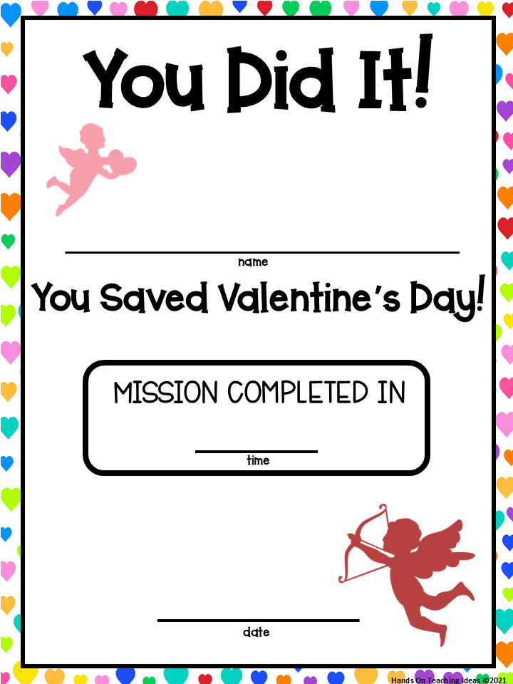 game prize for kids shows a completion certificate.