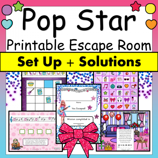 Escape Room Game for Tweens - Set Up + Solutions