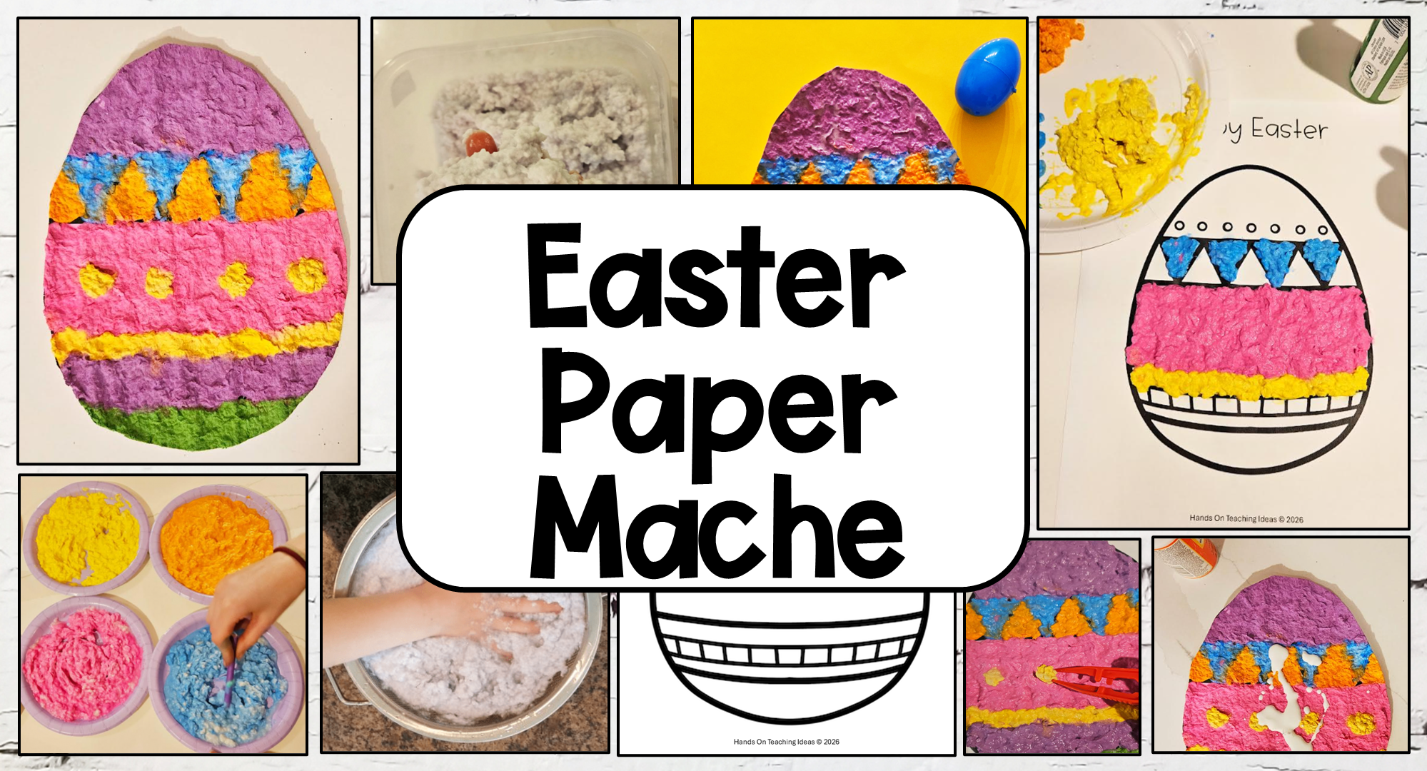 easter paper mache feature image Free Easter Paper Mache Project