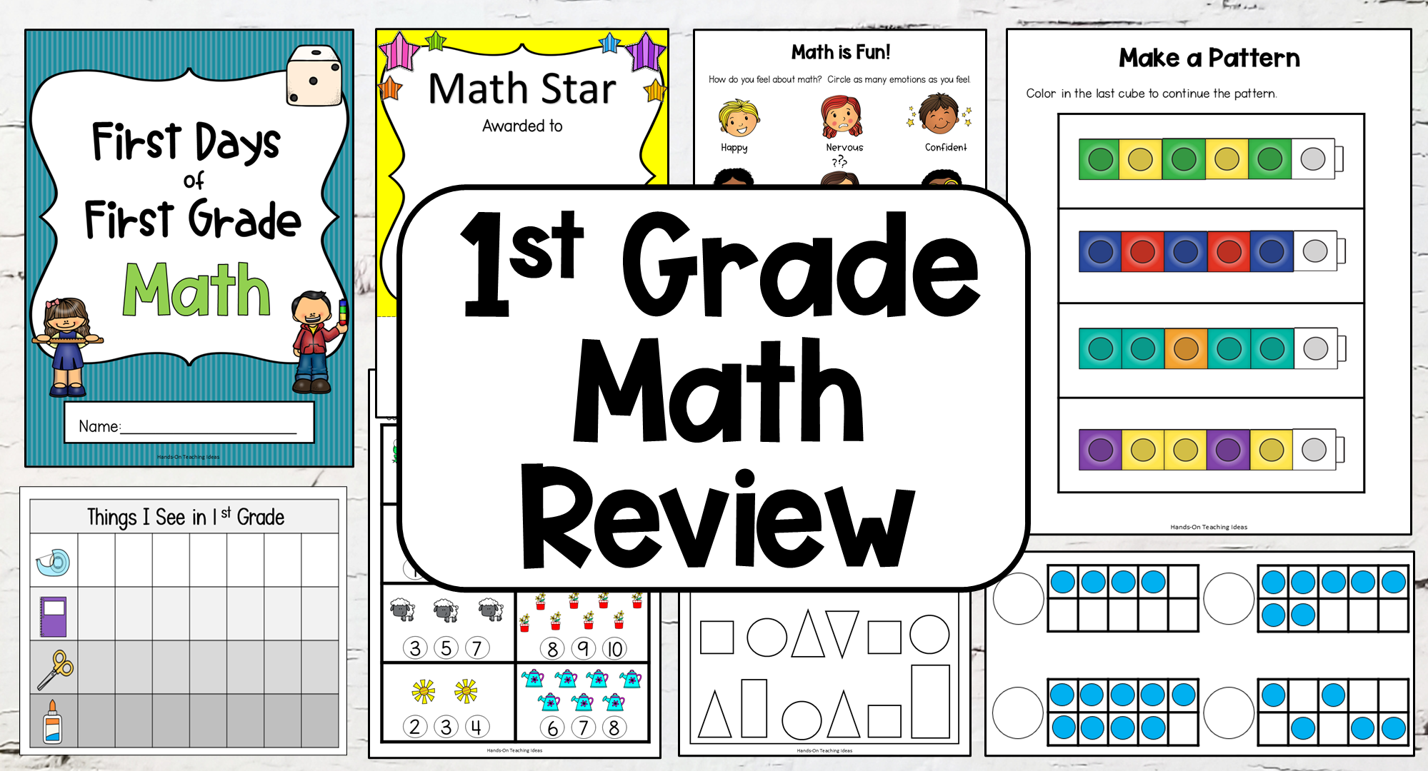 Best Back to School 1st Grade Math Review