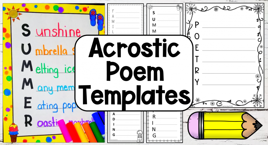 acrostic poems templates feature image Free Acrostic Poem Templates