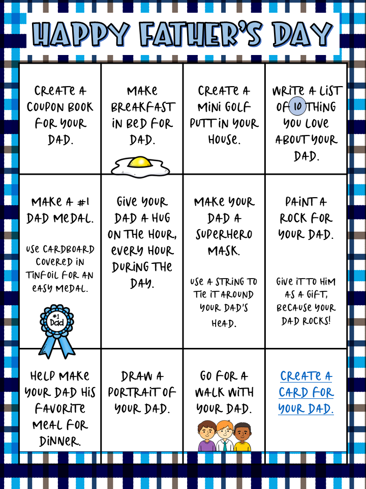 choice board activity shows a printable choice board.
