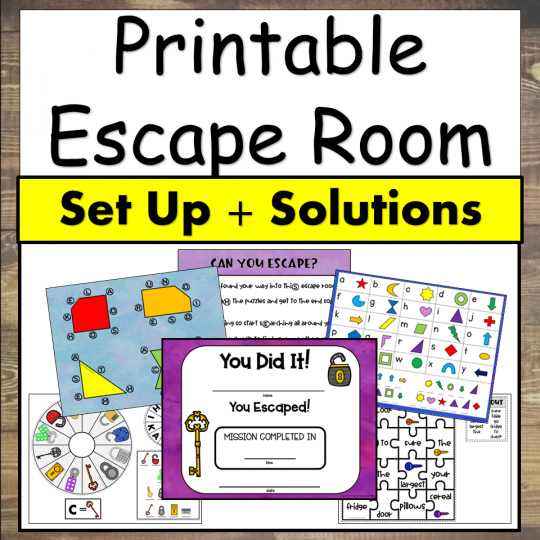 Printable Escape Room Game to Play at Home