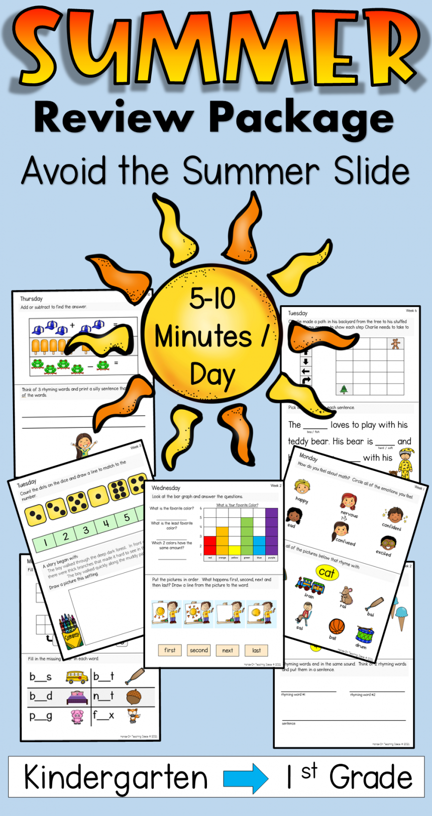 Best Kindergarten Summer Review Packet