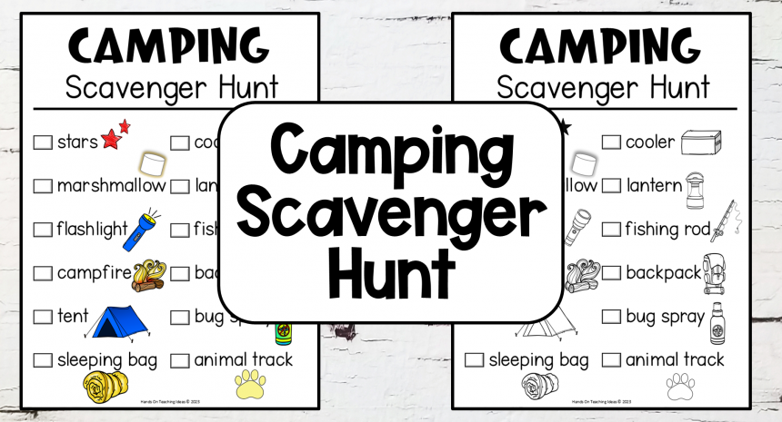 camping scavenger hunt feature image Free Camping Scavenger Hunt