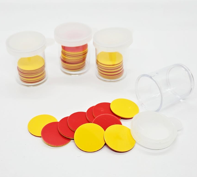 math for kindergarten shows containers of counters.