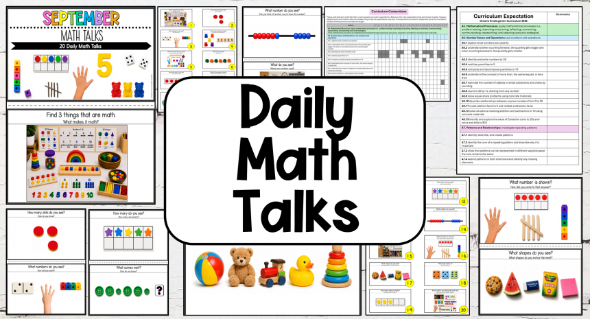 kindergarten math talks feature image Best Math Talks for Kindergarten and Preschool
