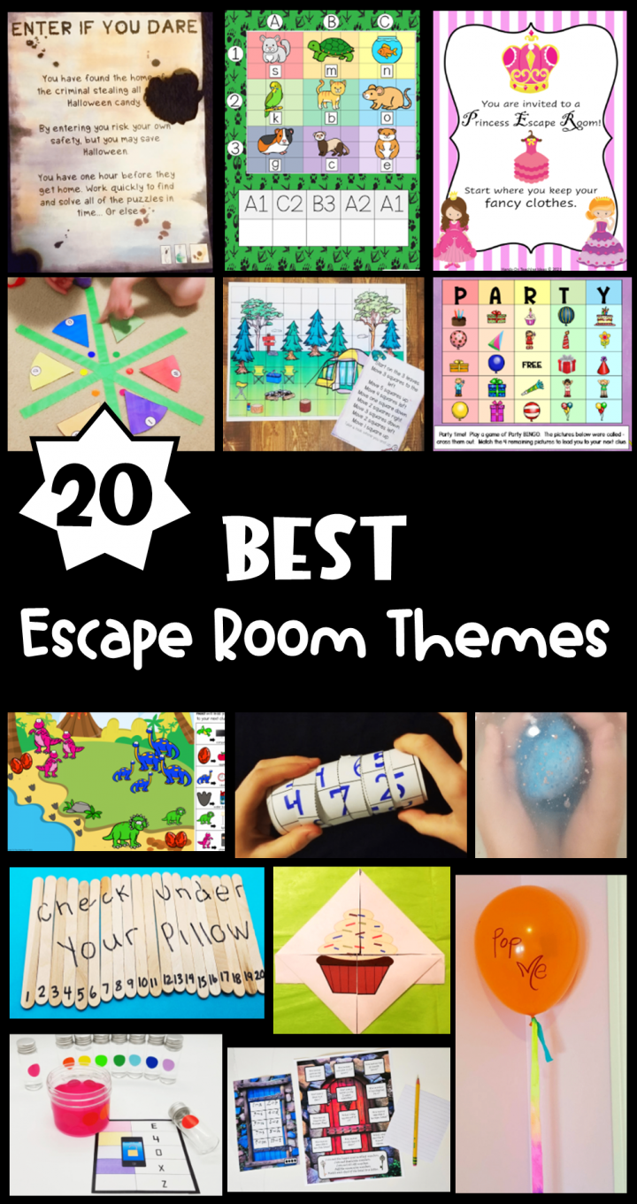 most interesting escape room themes shows the pinterest pin.