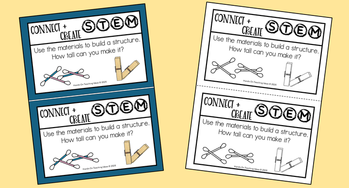 STEM activity shows the color and black and white printable pages.